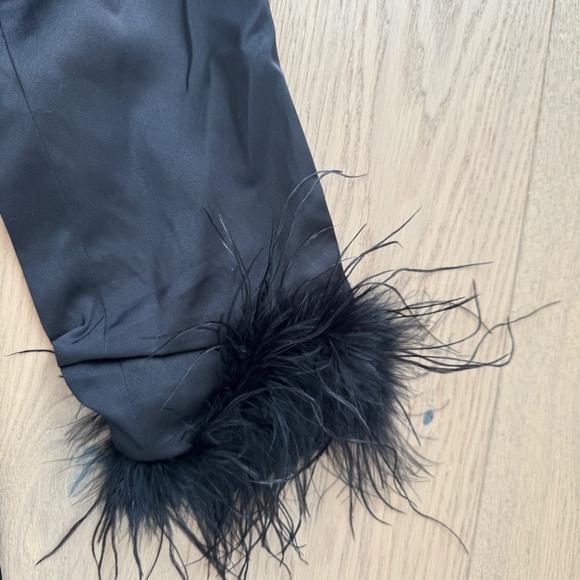 NWT Satin Blazer with Feather Cuffs from Strut & Bolt - Picture 4 of 6